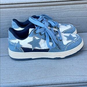 Y2K blue star shoes - denim!!